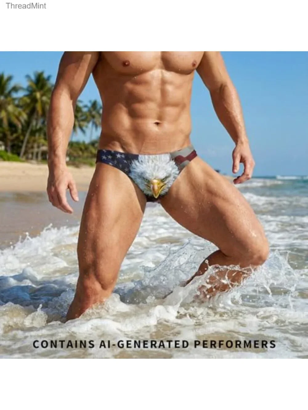 Men's Swim Trunks Briefs Quick-Dry Polyester Spandex Swimsuit